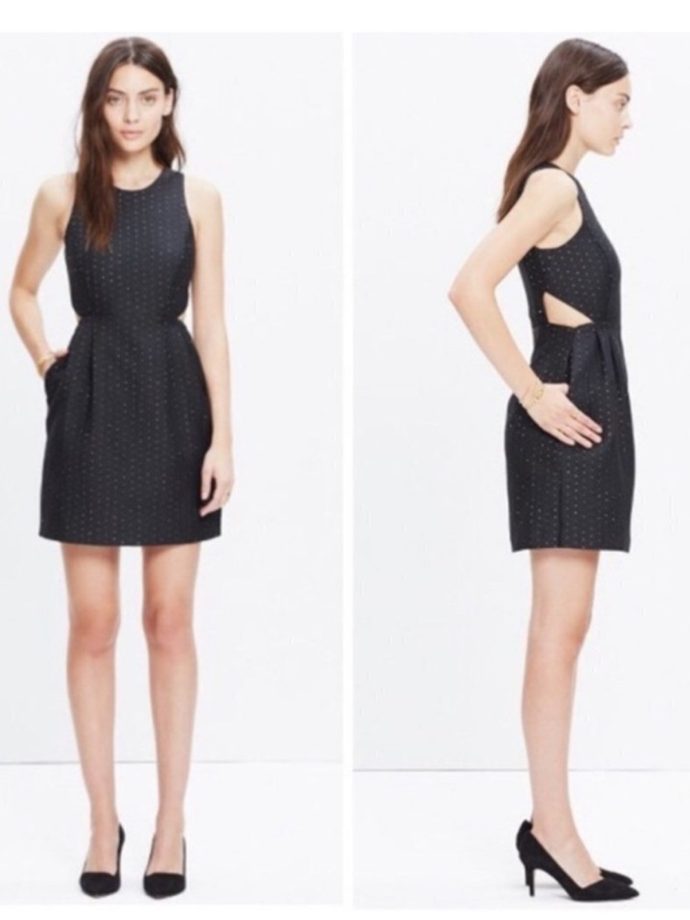 Madewell Nightfall Jacquard Cutout Dress, sz 10